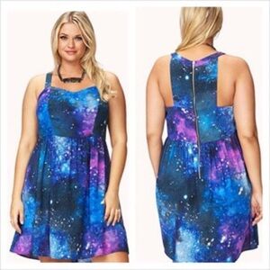 Forever 21 Galaxy Skater Dress